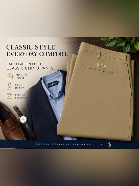 Polo Ralph Lauren Other - Ralph Lauren Polo Classic Chino Pants Khaki Tan Men’s Size 40x30 Flat Front